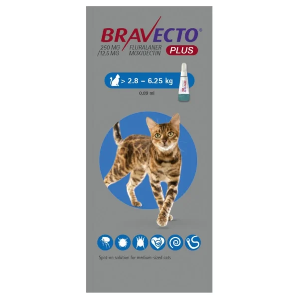 Bravecto Plus Spot On For Cat , 1 Tablet
