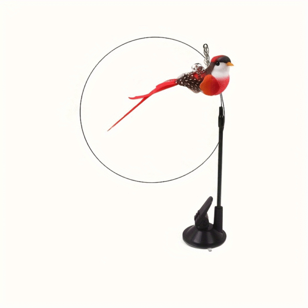 Interactive Cat Teaser Wand with Strong Suction Cup Base