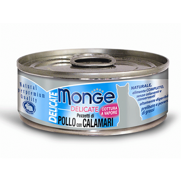 Monge Natural Superpremium Cat Wet Food Chicken & Calamari 80g