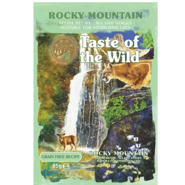 Taste Of The Wild Rocky Mountain Chunks in Gravy Wet Cat Food , 85g x 12 Pouch