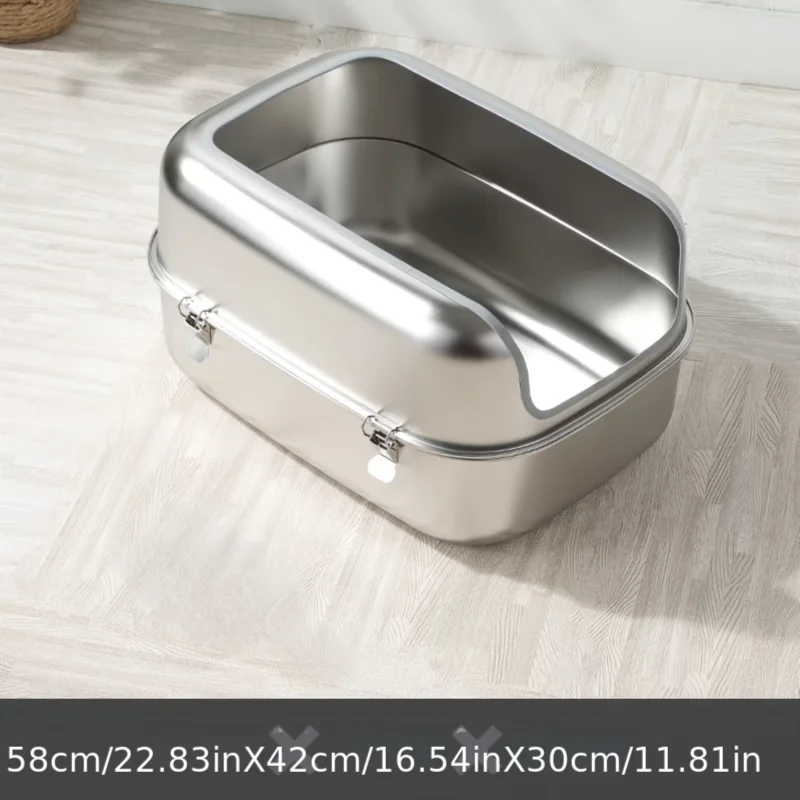 Akshur-Stainless-Steel-Cat-Litter-Box-1