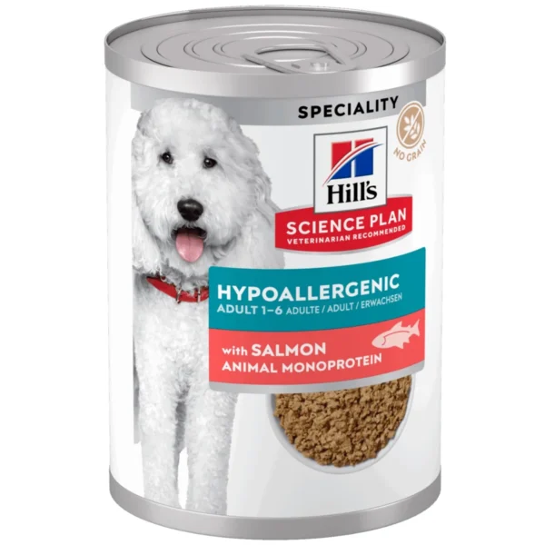Hills Hypoallergenic Adult Wet Food with Salmon 363g