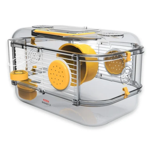 Rody 3 Mini Rodent Cage, Banana Yellow