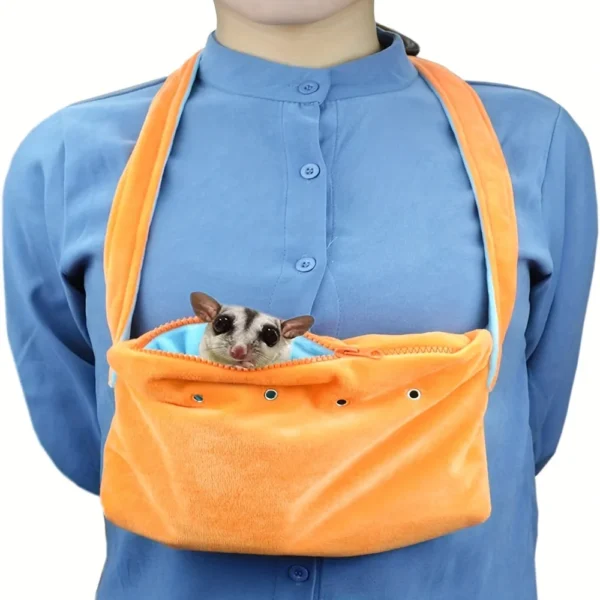 Cozy Flannel Small Pet Sling Carrier for Sugar gliders