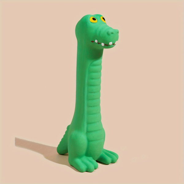 Green Dinosaur Squeaky Dog Chew Toy