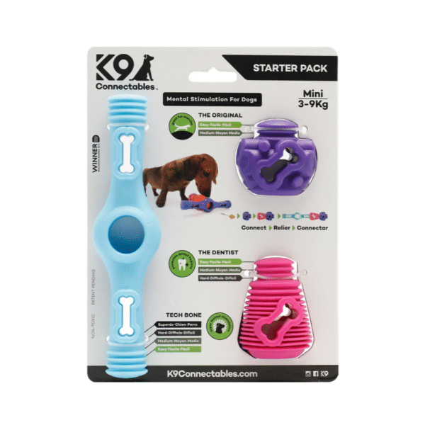 K9 Mini Starter Pack Dog Toys, Bl.Pu.Pi