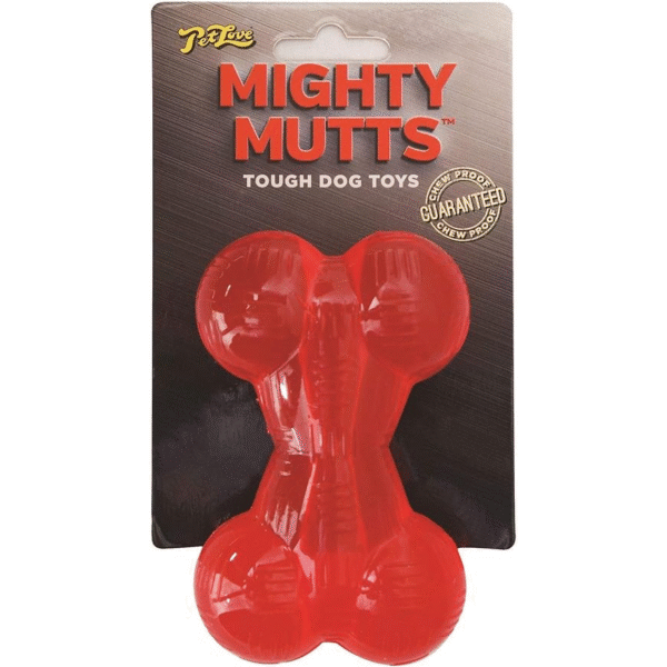 Mighty Mutts Rubber Bone Chew Dog Toy