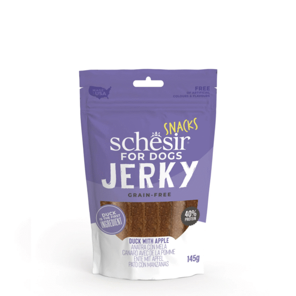 Schesir Dog Snack Pouch Duck & Apple Jerky 145g
