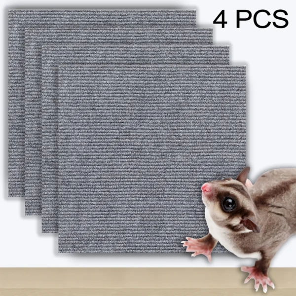 Sugar Glider Climbing Mats & Scratching Pads 4pcs Grey