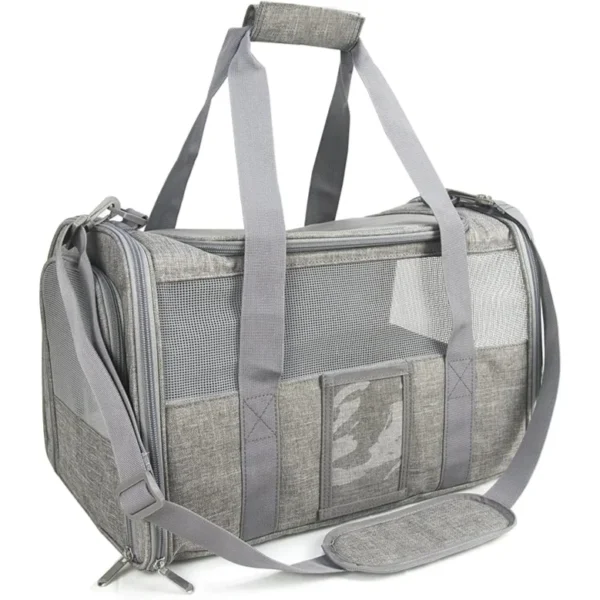 Classic Pet Carrier Bag Grey L50 x W30 x H31cm