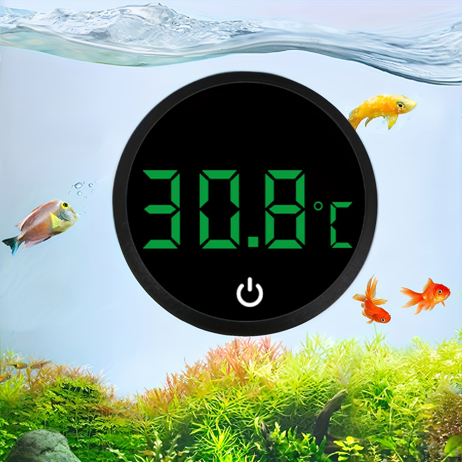 Aquarium Thermometer With Large LED Display