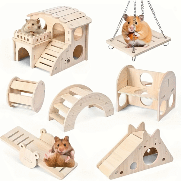 Hamster Wooden Toy 7pcs Set